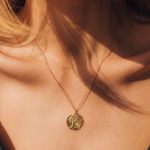 Load image into Gallery viewer, Tree of Life Ancient Coin Medallion Necklace - 14k Yellow Gold