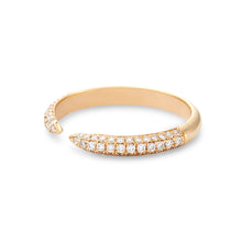 Load image into Gallery viewer, Twin Flame Ring - 14k Yellow Gold, White Diamond