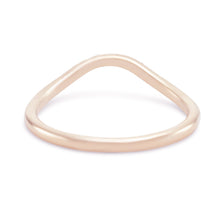 Load image into Gallery viewer, wave eternity ring 14k rose gold white diamond