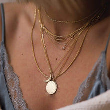 Load image into Gallery viewer, Medallion Necklace - 14k Rose Gold, White Diamonds