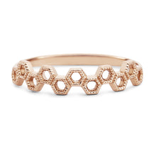 Load image into Gallery viewer, Honeycomb Ring - 14k Rose Gold
