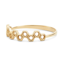 Load image into Gallery viewer, Honeycomb Ring - 14k Yellow Gold
