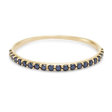 Load image into Gallery viewer, Black Diamond Vibrant Band - 14k Yellow Gold, Precious Gems

