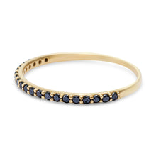 Load image into Gallery viewer, Black Diamond Vibrant Band - 14k Yellow Gold, Precious Gems
