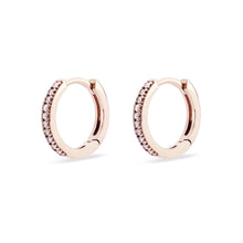 Load image into Gallery viewer, Shine On Hoop Earring - 14k Yellow Gold, White Diamond
