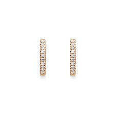 Load image into Gallery viewer, Shine On Hoop Earring - 14k Yellow Gold, White Diamond
