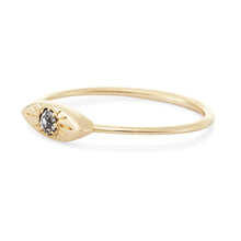 Load image into Gallery viewer, Theia Ring - 14k Yellow Gold, Grey Diamond
