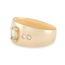 Load image into Gallery viewer, Super Moon One Of A Kind - 14k Yellow Gold, Sea Foam Green Sapphire
