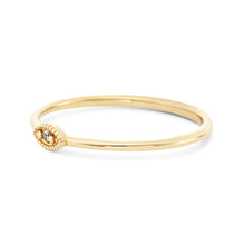 Load image into Gallery viewer, Ayla Evil Eye Ring - 14k Yellow Gold, Grey Diamond
