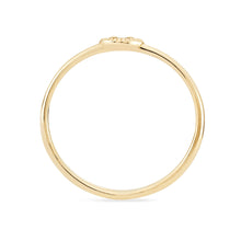 Load image into Gallery viewer, Ayla Evil Eye Ring - 14k Yellow Gold, Grey Diamond
