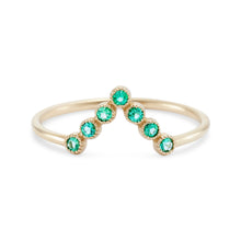 Load image into Gallery viewer, Treetop Forest Ring - 14k Yellow Gold, Emerald
