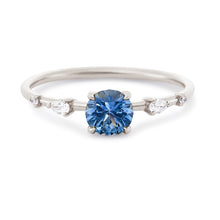 Load image into Gallery viewer, Endless Dahlia - 14k Yellow Gold, Montana Blue Sapphire
