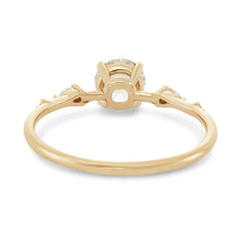 Load image into Gallery viewer, Endless Dahlia Ring - 14k Yellow Gold, White Sapphire
