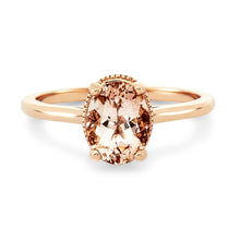 Load image into Gallery viewer, 14k Mon Coeur Ring - Rose Gold, Morganite
