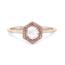 Load image into Gallery viewer, 14k Rose Gold Rose Cut Diamond Capella Ring

