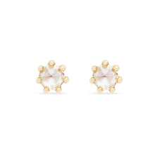 Load image into Gallery viewer, Nova Earring - 14k Yellow Gold, White Diamond
