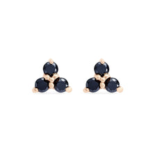 Load image into Gallery viewer, Tripod Diamond Earring - 14k Rose Gold, Black Diamond
