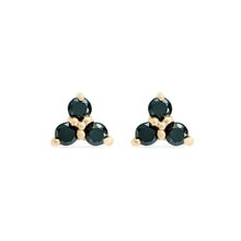 Load image into Gallery viewer, Tripod Diamond Earring - 14k Yellow Gold, Black Diamond
