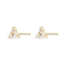 Load image into Gallery viewer, Tripod Diamond Earring - 14k Yellow Gold, White Diamond
