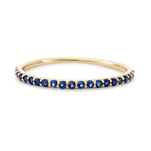 Load image into Gallery viewer, Blue Sapphire Vibrant Band - 14k Yellow Gold, Precious Gems
