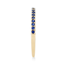 Load image into Gallery viewer, Blue Sapphire Vibrant Band - 14k Yellow Gold, Precious Gems
