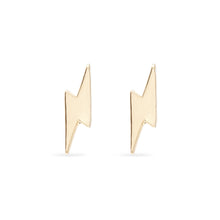 Load image into Gallery viewer, Everyday Little Lightning Bolt Earring - 14k Yellow Gold
