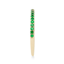 Load image into Gallery viewer, Emerald Vibrant Band - 14k Yellow Gold, Precious Gems
