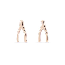 Load image into Gallery viewer, Everyday Wishbone Earring - 14k Yellow Gold
