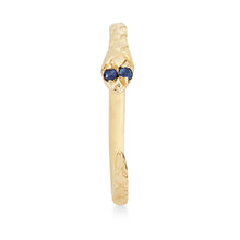 Load image into Gallery viewer, Revival Blue Sapphire Snake Ring - 14k Yellow Gold

