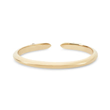 Load image into Gallery viewer, Horizon Cuff Ring - 14k Yellow Gold, White Diamond
