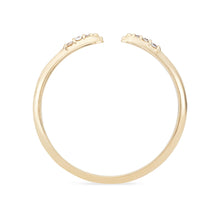 Load image into Gallery viewer, Horizon Cuff Ring - 14k Rose Gold, White Diamond

