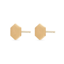 Load image into Gallery viewer, Honeysuckle Hexagon Earring - 14k Yellow Gold
