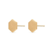 Load image into Gallery viewer, Honeysuckle Hexagon Earring - 14k Rose Gold
