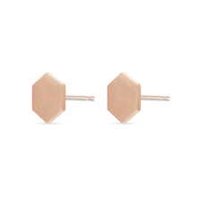 Load image into Gallery viewer, Honeysuckle Hexagon Earring - 14k Yellow Gold
