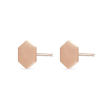 Load image into Gallery viewer, Honeysuckle Hexagon Earring - 14k Rose Gold
