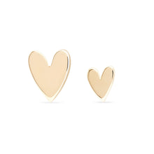 Load image into Gallery viewer, Everyday Love Lineage Pair Heart Earring - 14k Rose gold
