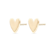 Load image into Gallery viewer, Everyday Larger Lovely Heart Earring - 14k Yellow Gold
