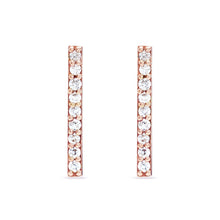 Load image into Gallery viewer, Align Diamond Bar Earring - 14k Yellow Gold, White Diamond
