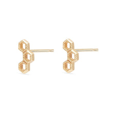 Load image into Gallery viewer, Honeycomb Earring - 14k Yellow Gold
