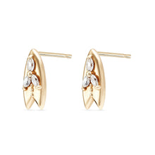 Load image into Gallery viewer, Cloudbreak Diamond Surfboard Earring - 14k Yellow Gold, White Diamond
