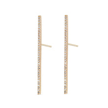 Load image into Gallery viewer, Phenom Diamond Bar Earring - 14k Yellow Gold, White Diamond
