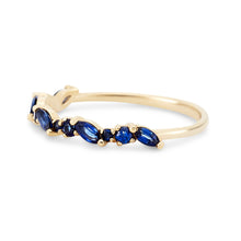 Load image into Gallery viewer, Reverie Band - 14k Yellow Gold, Blue Sapphire
