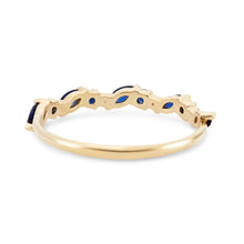 Load image into Gallery viewer, Reverie Band - 14k Yellow Gold, Blue Sapphire
