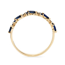 Load image into Gallery viewer, Reverie Band - 14k Yellow Gold, Blue Sapphire

