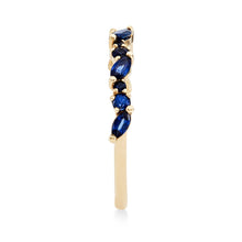 Load image into Gallery viewer, Reverie Band - 14k Yellow Gold, Blue Sapphire

