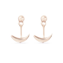 Load image into Gallery viewer, Little Crescent Moon Ear Jacket - 10k Yellow Gold
