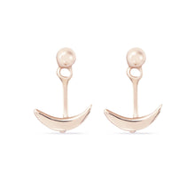Load image into Gallery viewer, Little Crescent Moon Ear Jacket - 10k Rose Gold
