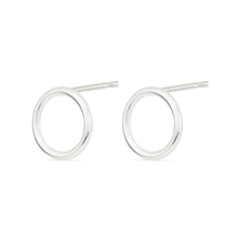 Load image into Gallery viewer, Wire Circle Earrings (Small) - Sterling Silver
