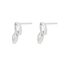 Load image into Gallery viewer, Double Marquis White Topaz Earrings - Sterling Silver
