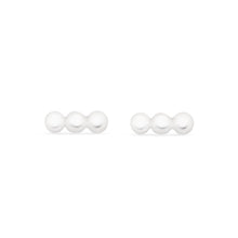 Load image into Gallery viewer, Row of 3 Dots Earrings - Sterling Silver
